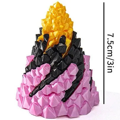 Spiral Stone 3D Printed Three Layer Stress Relieving Toy Impossible Pyramid Passthrough Fidget Helix Tricolor Home Decoration