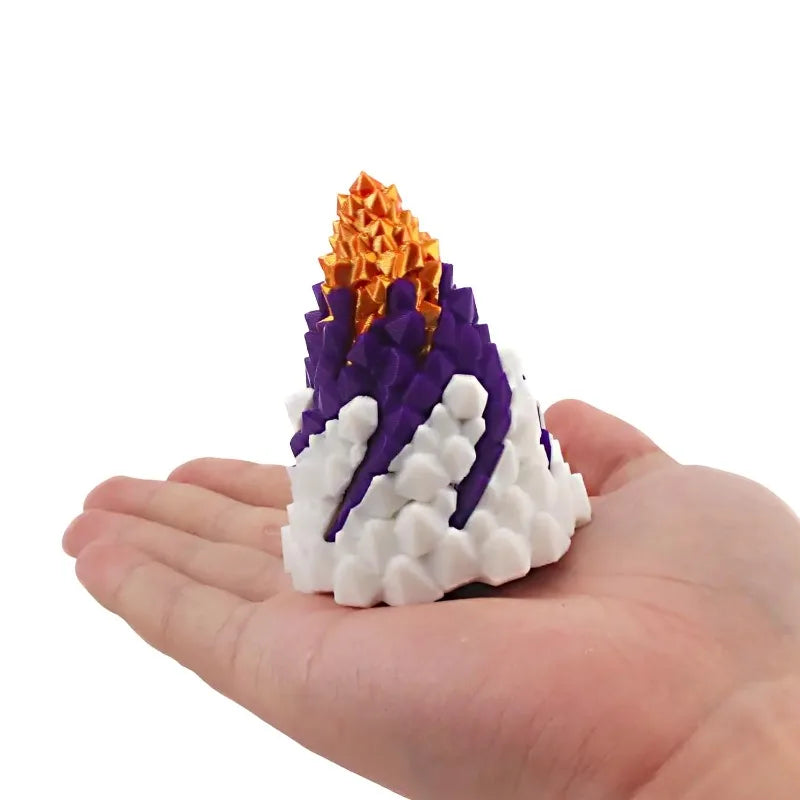 Spiral Stone 3D Printed Three Layer Stress Relieving Toy Impossible Pyramid Passthrough Fidget Helix Tricolor Home Decoration