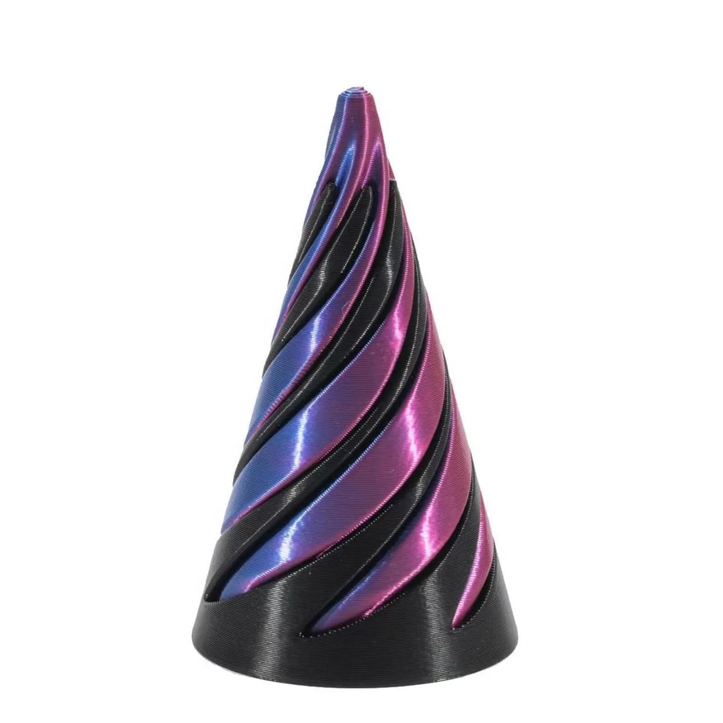 3D Printed Spiral Cone Pyramid Passthrough Sculpture Toy Creative Rotating Fidget Toys Home Decor Desktop Ornament for Kids Gift