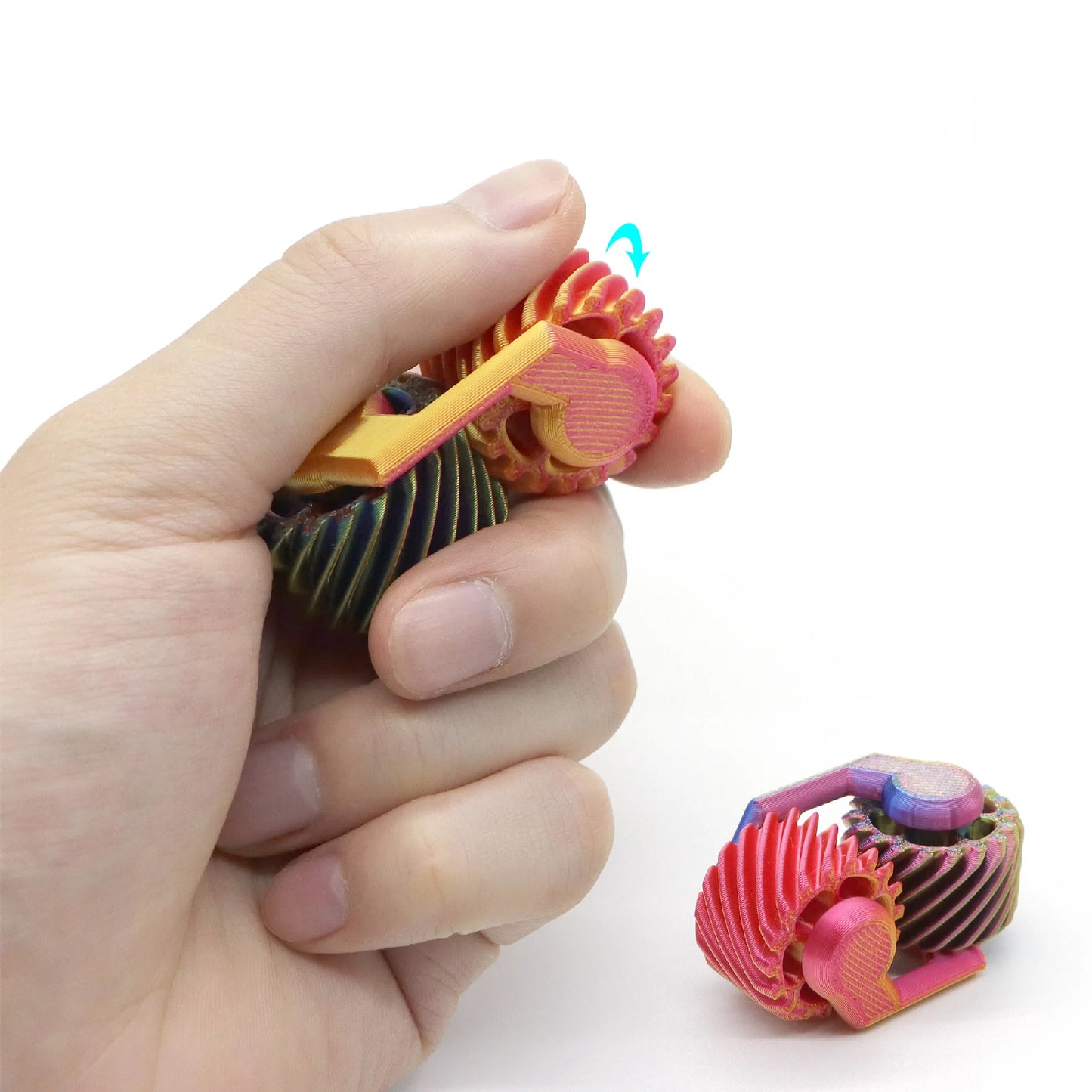 3D Printed Fidget Spinner Miniature Fingertip Gear Stress Relief Toy for Top
