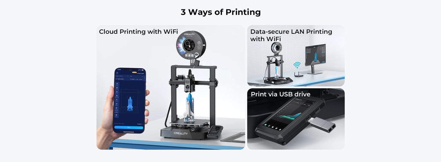 Creality Ender 3 V3 KE 3D Printer with 250mm/s High-Speed Printing CR Touch Auto Leveling Sprite Direct Extruder Auto-Load Fil