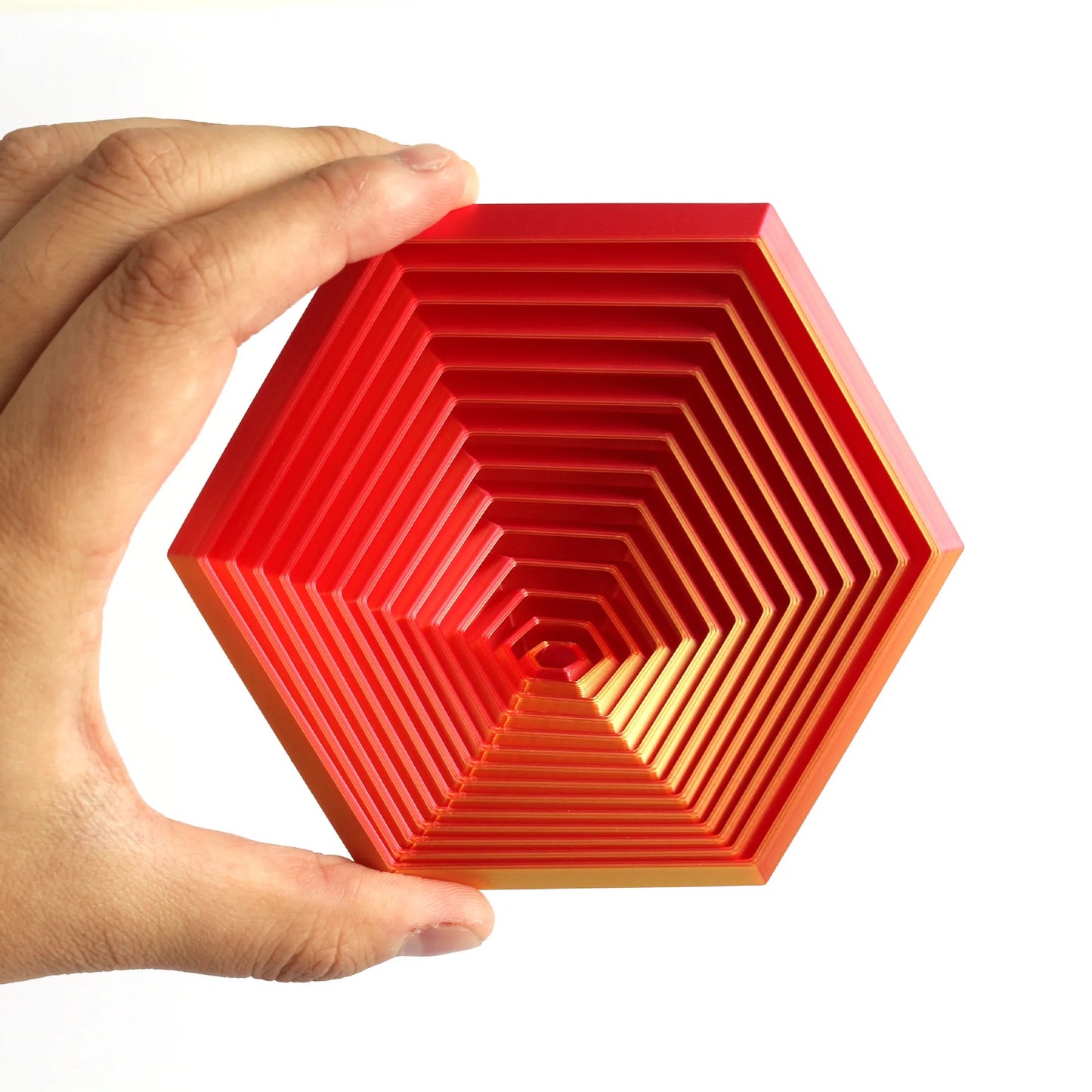 3D Printed Fractal Hexagon Toy Mesmerizing Spiral Design for Adults Stress Relief Toys Home Decor Desk Decoration Kids Gifts