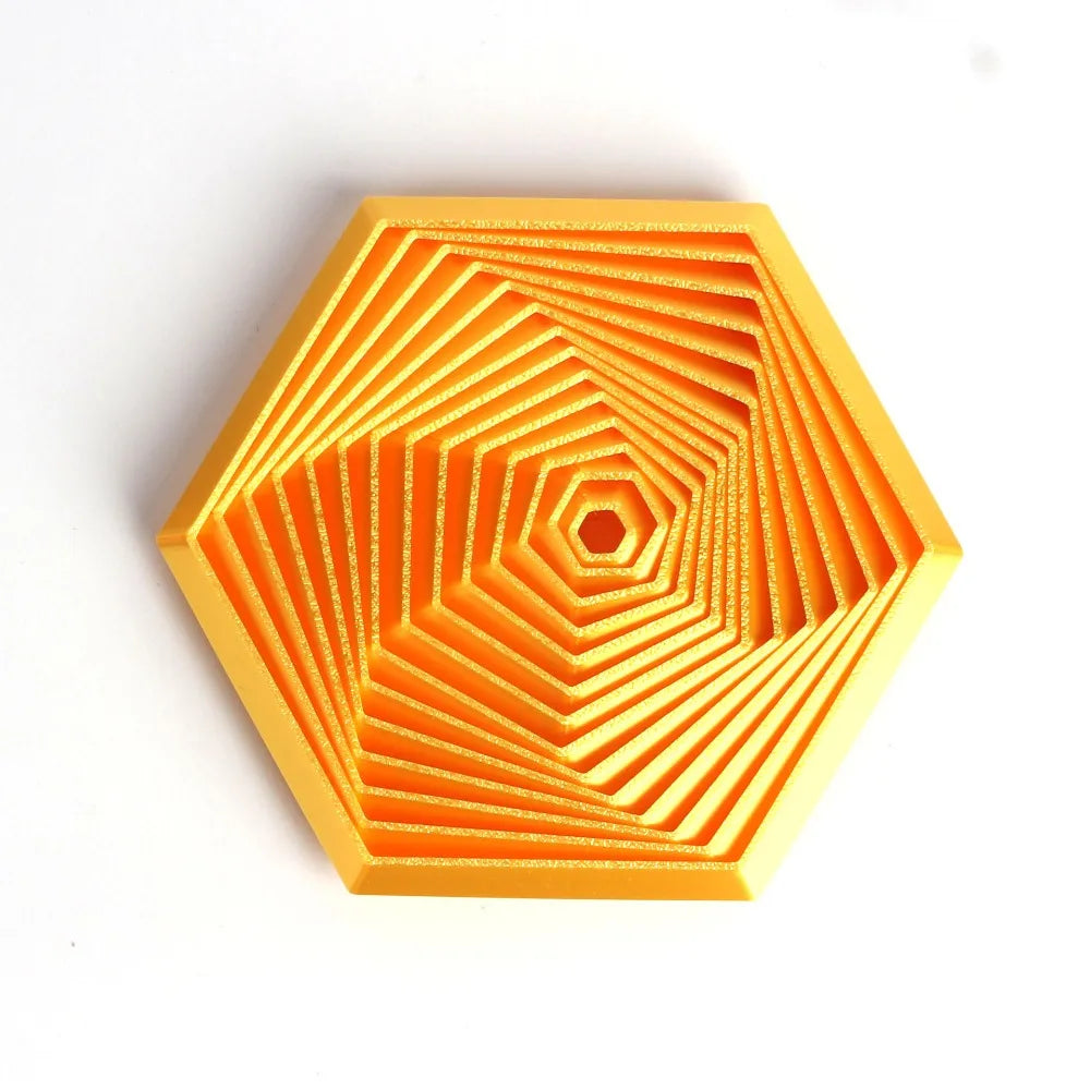 3D Printed Fractal Hexagon Toy Mesmerizing Spiral Design for Adults Stress Relief Toys Home Decor Desk Decoration Kids Gifts