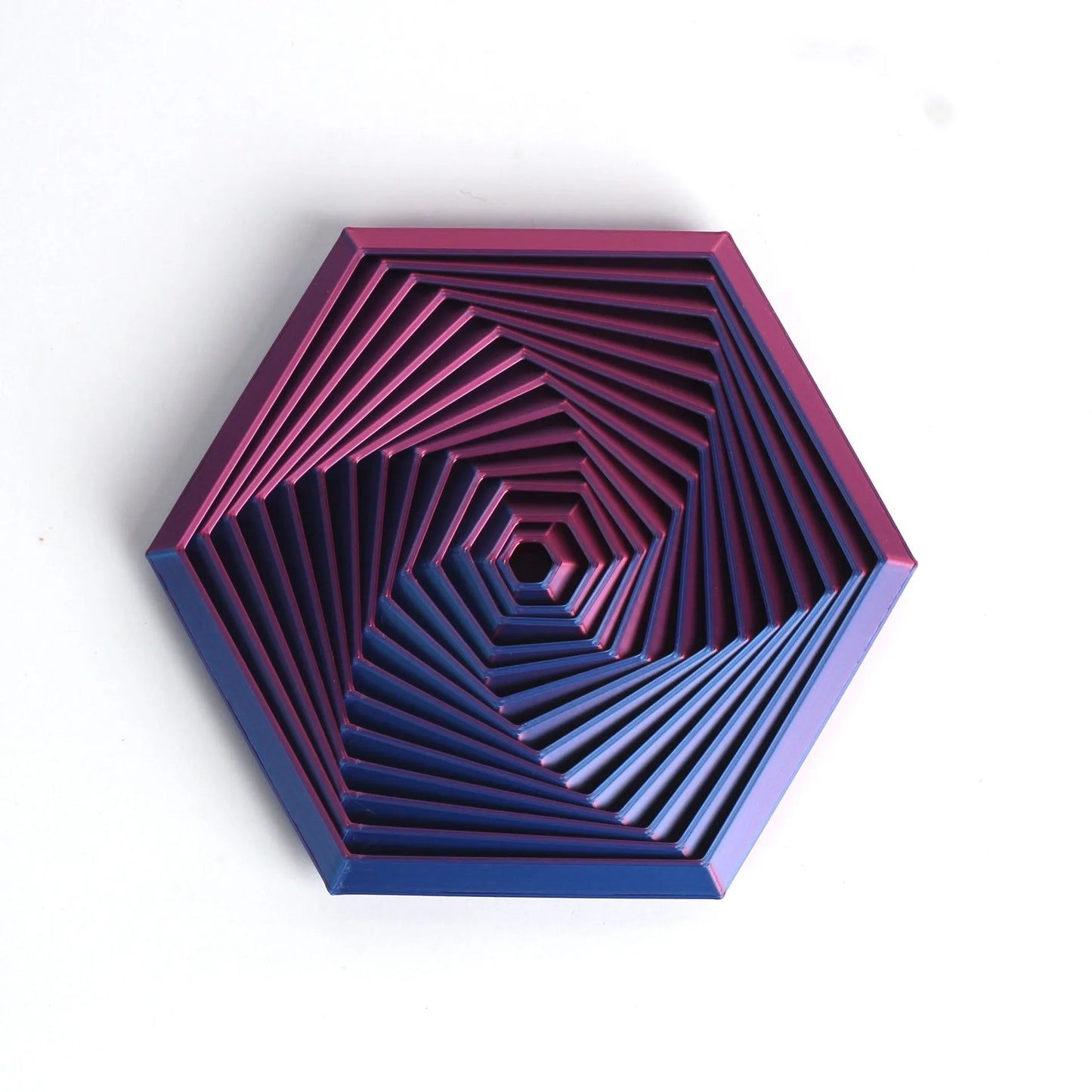 3D Printed Fractal Hexagon Toy Mesmerizing Spiral Design for Adults Stress Relief Toys Home Decor Desk Decoration Kids Gifts