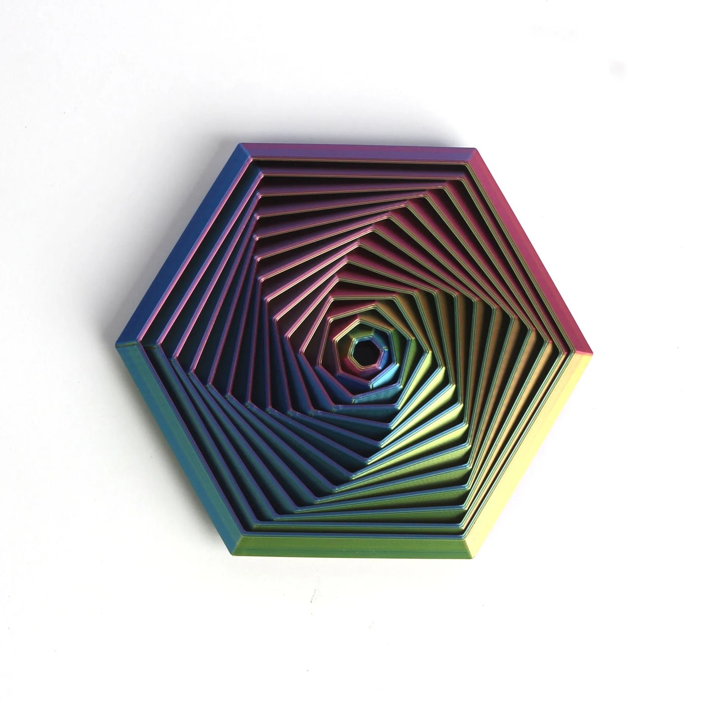 3D Printed Fractal Hexagon Toy Mesmerizing Spiral Design for Adults Stress Relief Toys Home Decor Desk Decoration Kids Gifts
