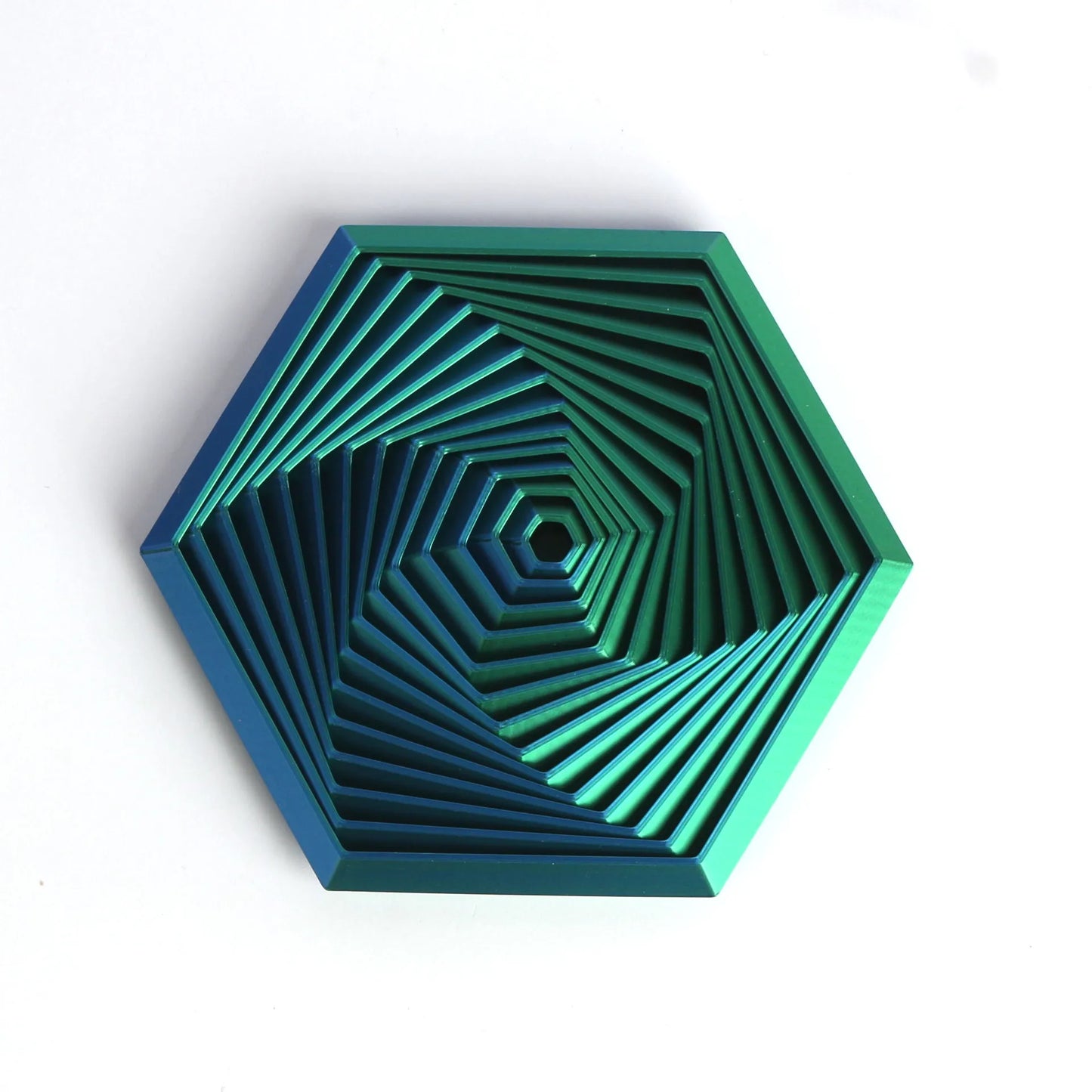 3D Printed Fractal Hexagon Toy Mesmerizing Spiral Design for Adults Stress Relief Toys Home Decor Desk Decoration Kids Gifts