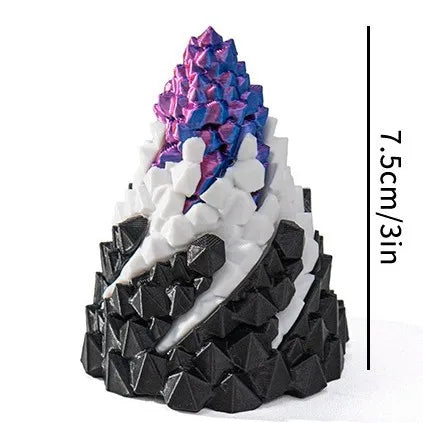 Spiral Stone 3D Printed Three Layer Stress Relieving Toy Impossible Pyramid Passthrough Fidget Helix Tricolor Home Decoration