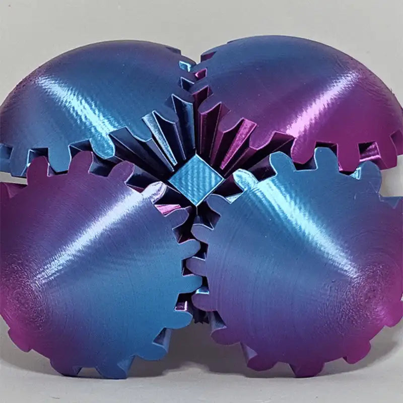 3D Printed Gear Ball The Steampunk Whirling Wonder Fidget Printed Stress Relief Toys Wonder 3D Printed Spin & Relaxing Ball