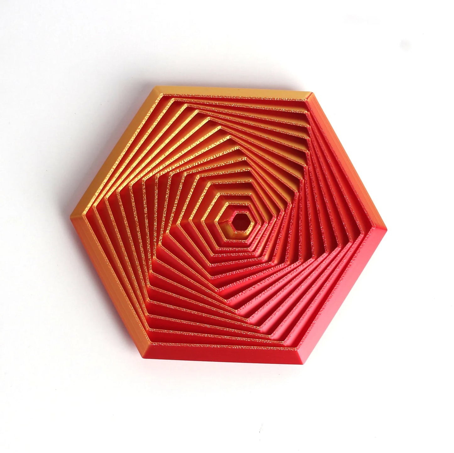 3D Printed Fractal Hexagon Toy Mesmerizing Spiral Design for Adults Stress Relief Toys Home Decor Desk Decoration Kids Gifts