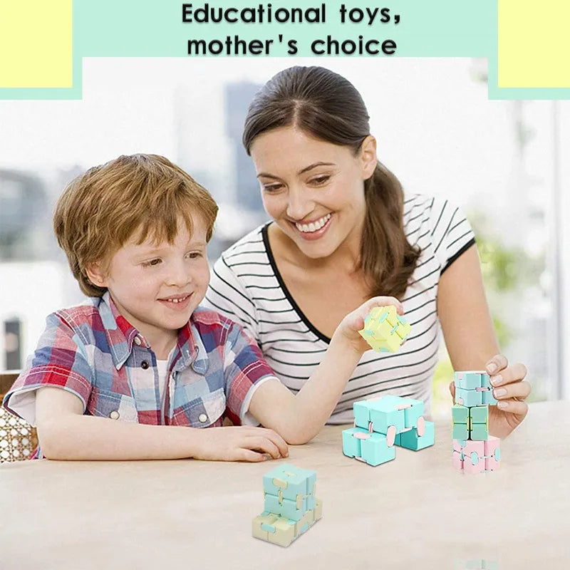 Infinity Cube Fidget Toy - Anti-Stress Relief Puzzle for Adults & Kids