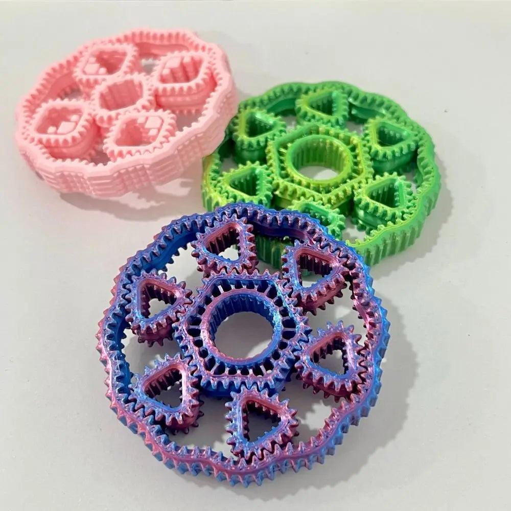 3D Printed Fidget Gear Spin Toy Sensory Gyroscope Hand Spinner Rotate Plastic Gear Fingertip Toy Children's Gifts