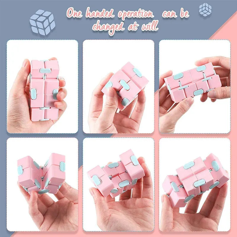 Infinity Cube Fidget Toy - Anti-Stress Relief Puzzle for Adults & Kids