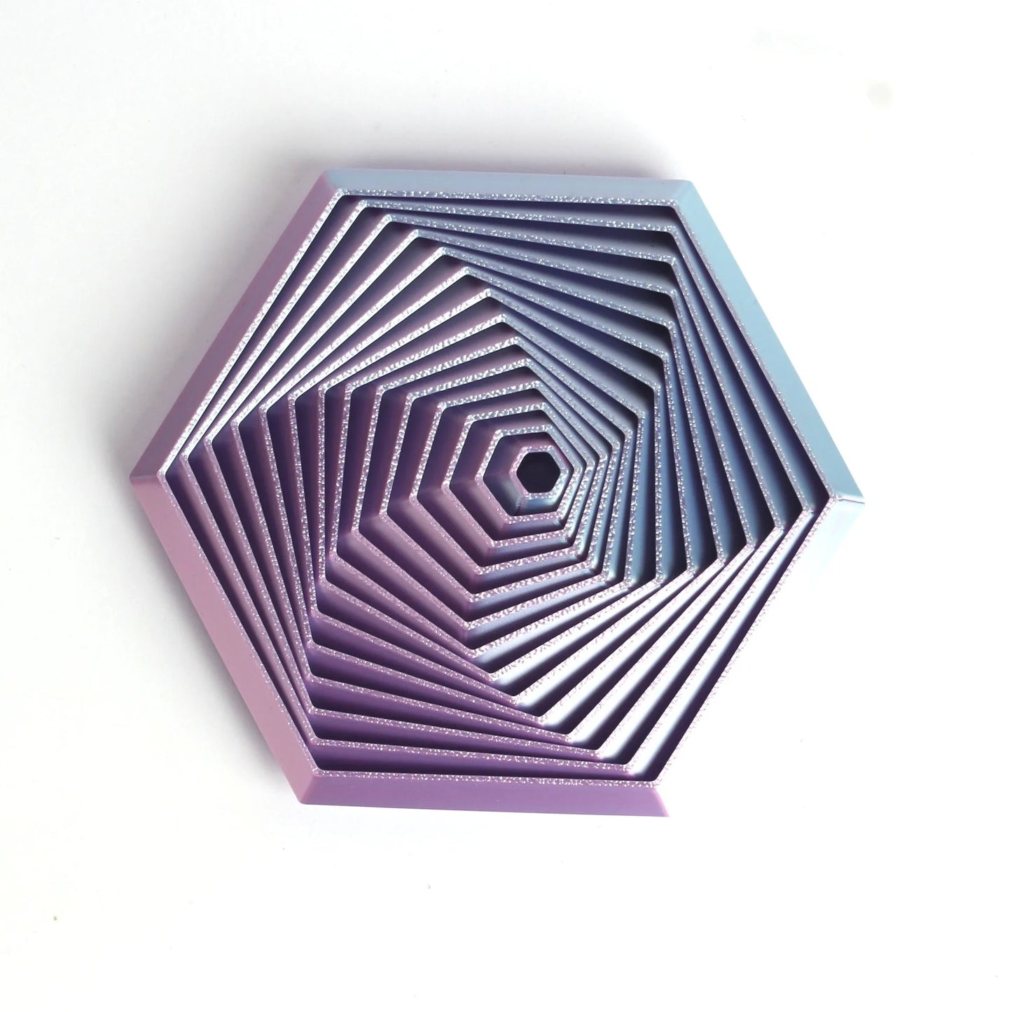 3D Printed Fractal Hexagon Toy Mesmerizing Spiral Design for Adults Stress Relief Toys Home Decor Desk Decoration Kids Gifts