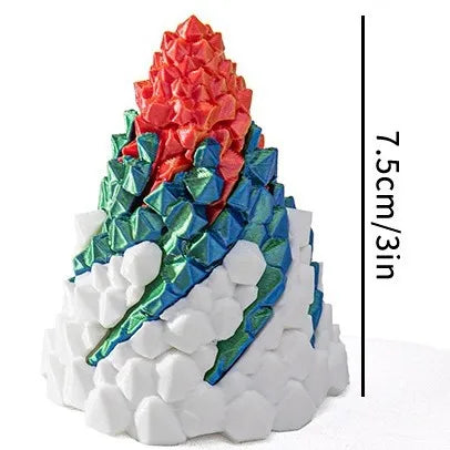 Spiral Stone 3D Printed Three Layer Stress Relieving Toy Impossible Pyramid Passthrough Fidget Helix Tricolor Home Decoration