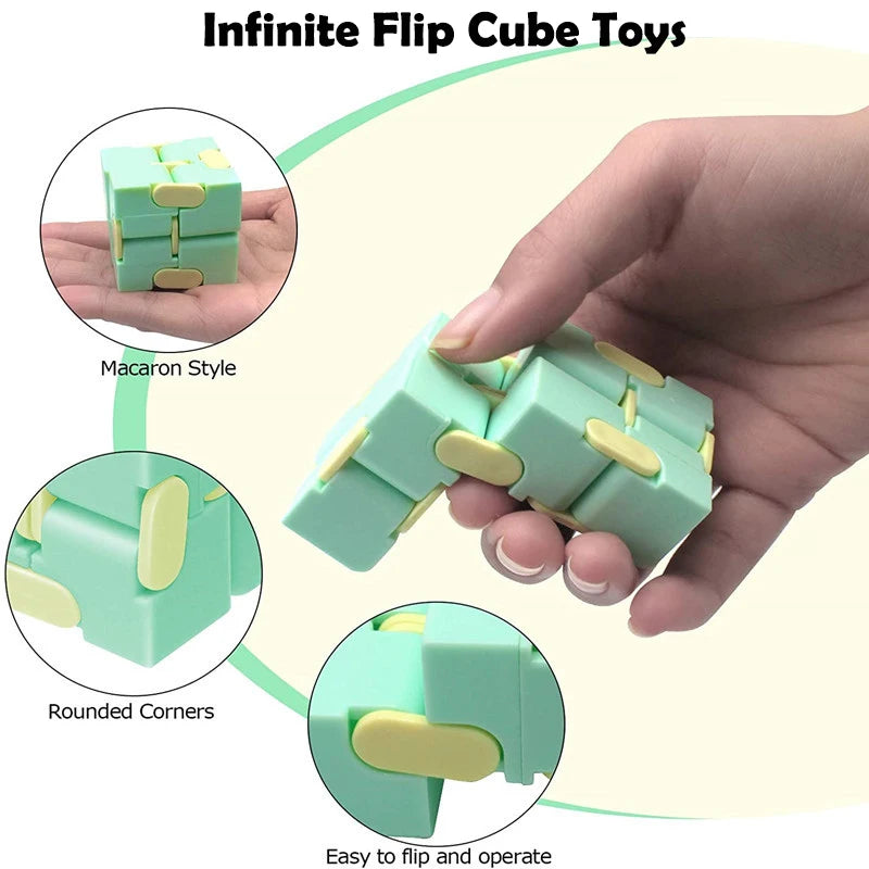 Infinity Cube Fidget Toy - Anti-Stress Relief Puzzle for Adults & Kids