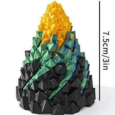 Spiral Stone 3D Printed Three Layer Stress Relieving Toy Impossible Pyramid Passthrough Fidget Helix Tricolor Home Decoration