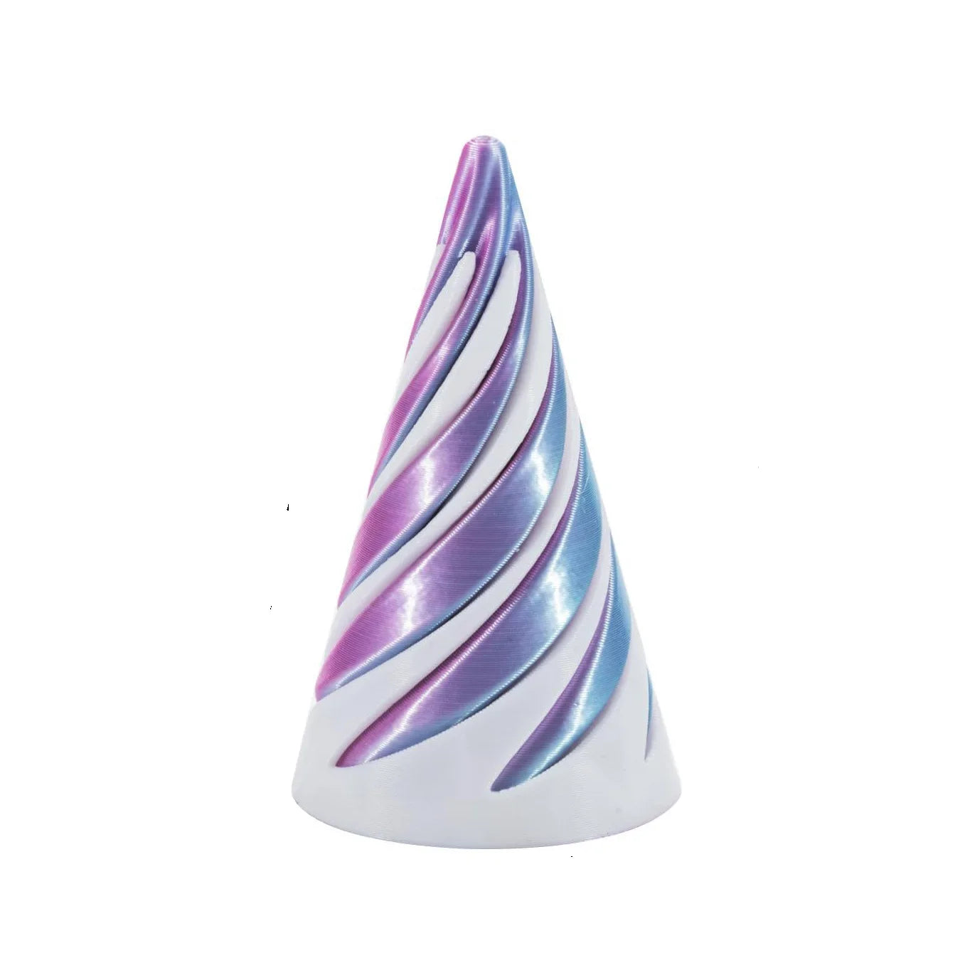 3D Printed Spiral Cone Pyramid Passthrough Sculpture Toy Creative Rotating Fidget Toys Home Decor Desktop Ornament for Kids Gift